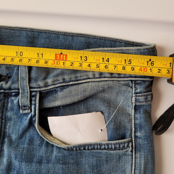 Rag & Bone Jeans Mens 30x32 Blue Denim Straight Fit 1 Skinny Button Fly 5 Pocket - Picture 6 of 13